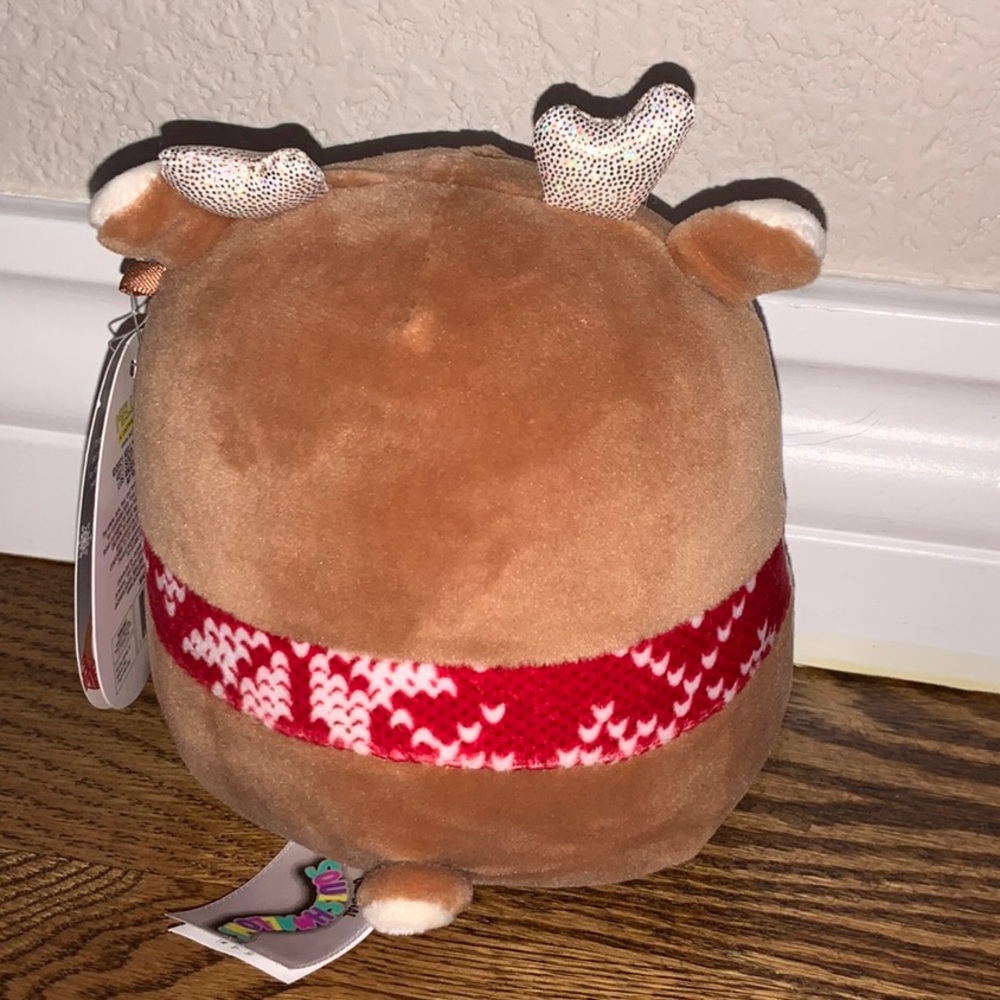 Dawn The Fawn Reindeer Deer Squishmallow with Red Christmas Holiday Scarf New 5” - Picture 3 of 8
